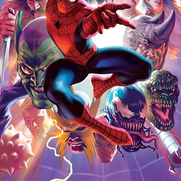 Spider-Man Classic Villains vinyl coated canvas Fabric Poster - Picture 2 of 2